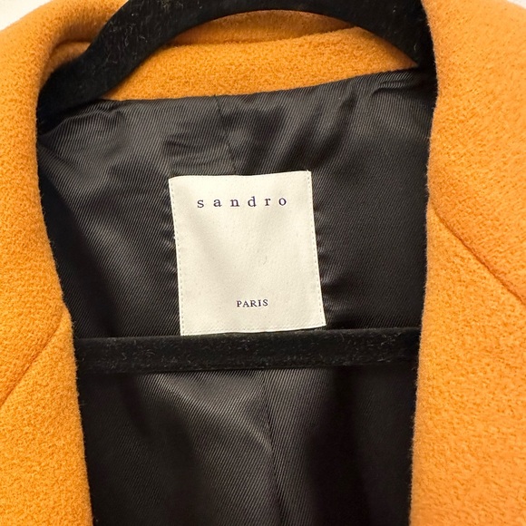 Sandro Maurin Double-Breasted Wool-Blend Coat EU 38 NWOT - Picture 5 of 6